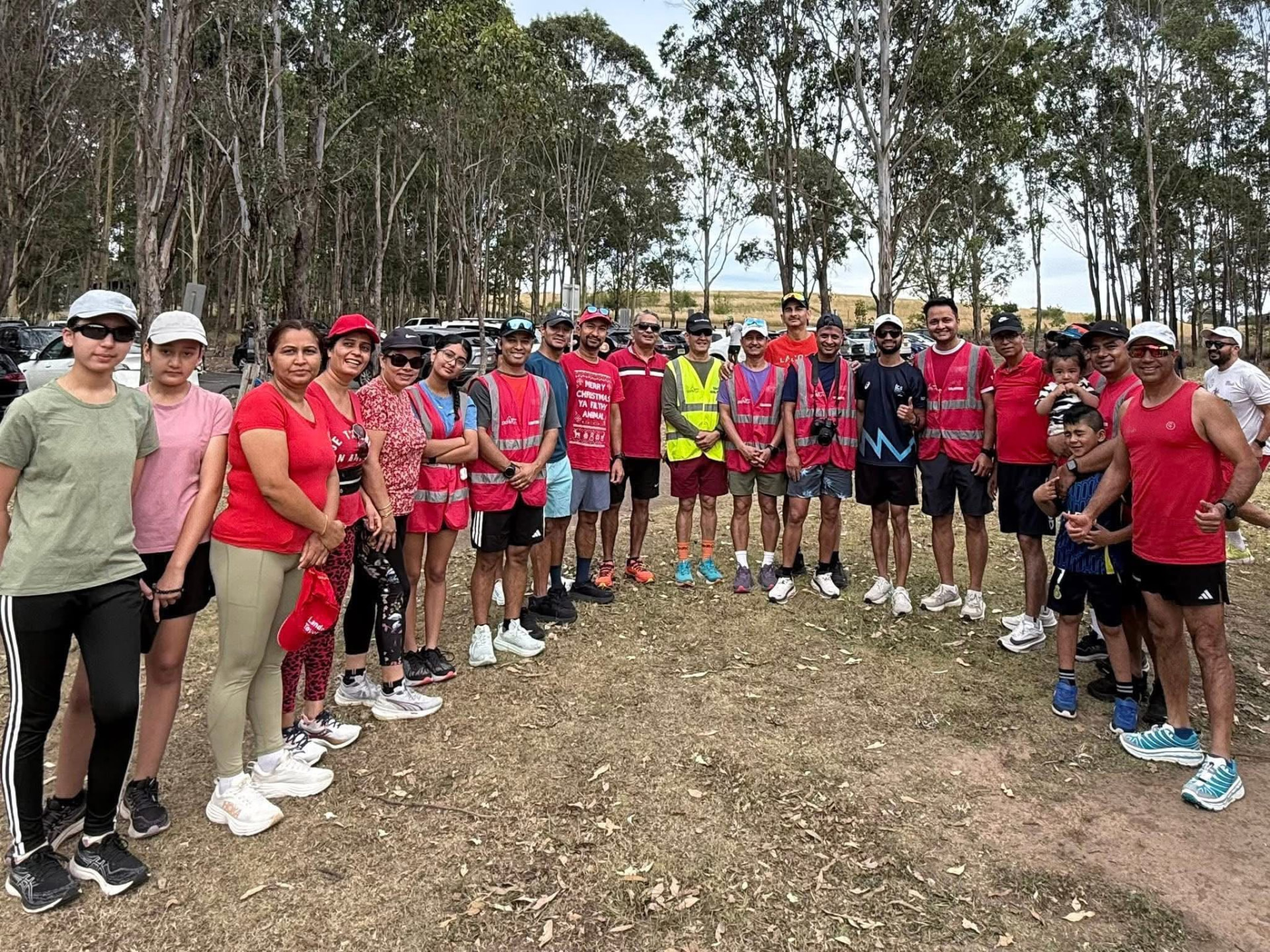 NRA volunteers in hi-vis vests at a parkrun morning